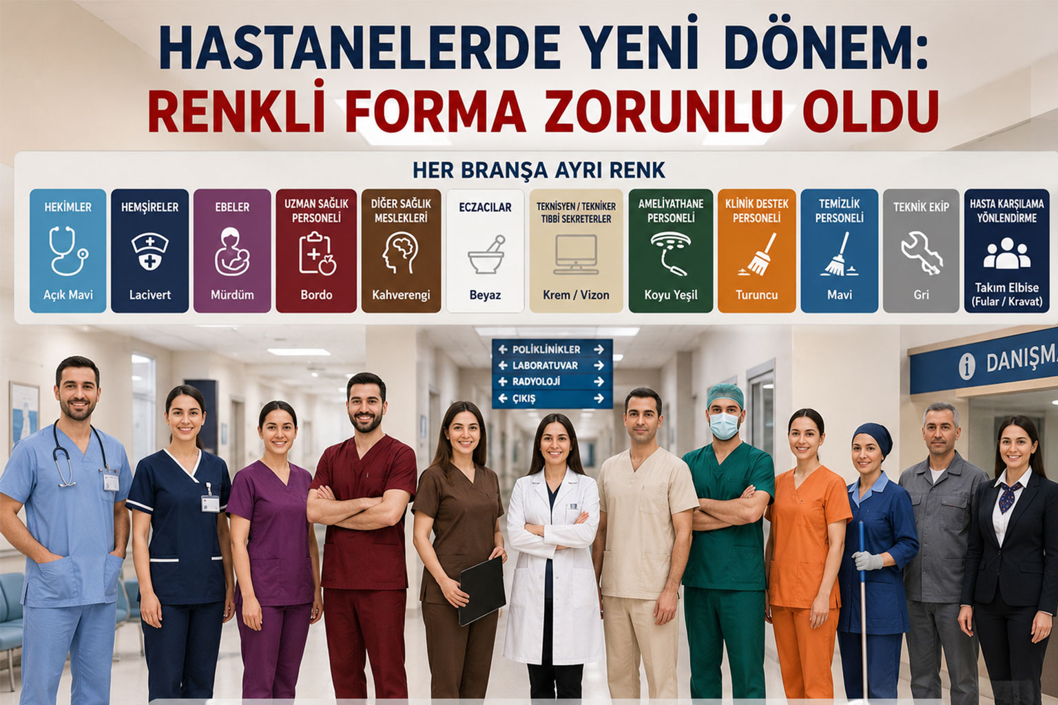 Hastanelerde yeni dönem: Renkli forma zorunlu oldu