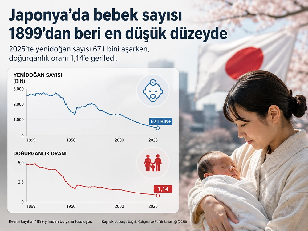 Japonya’da bebek sayısı 1899’dan beri en düşük düzeyde