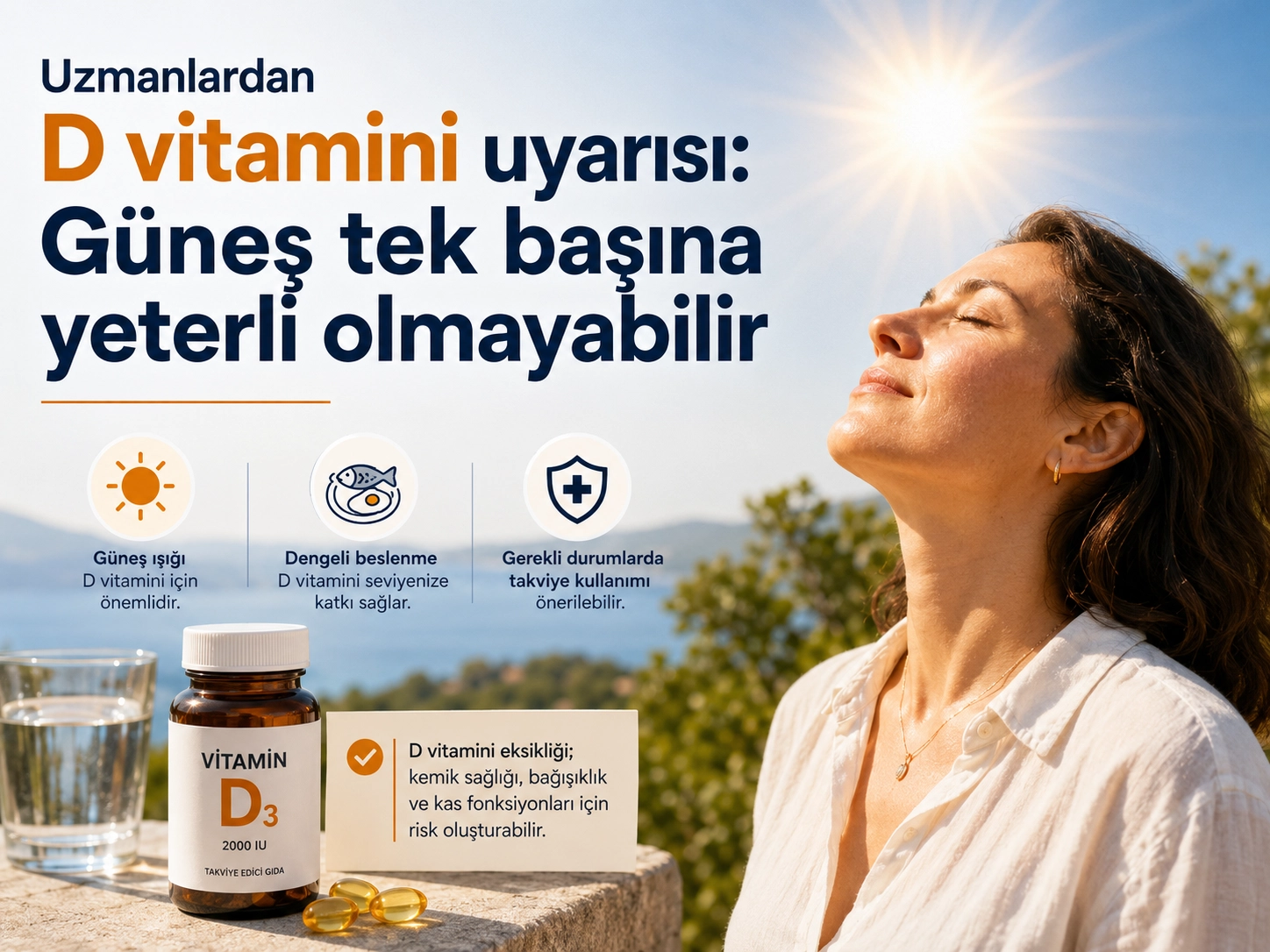Yaz güneşi herkeste D vitamini seviyesini artırmıyor