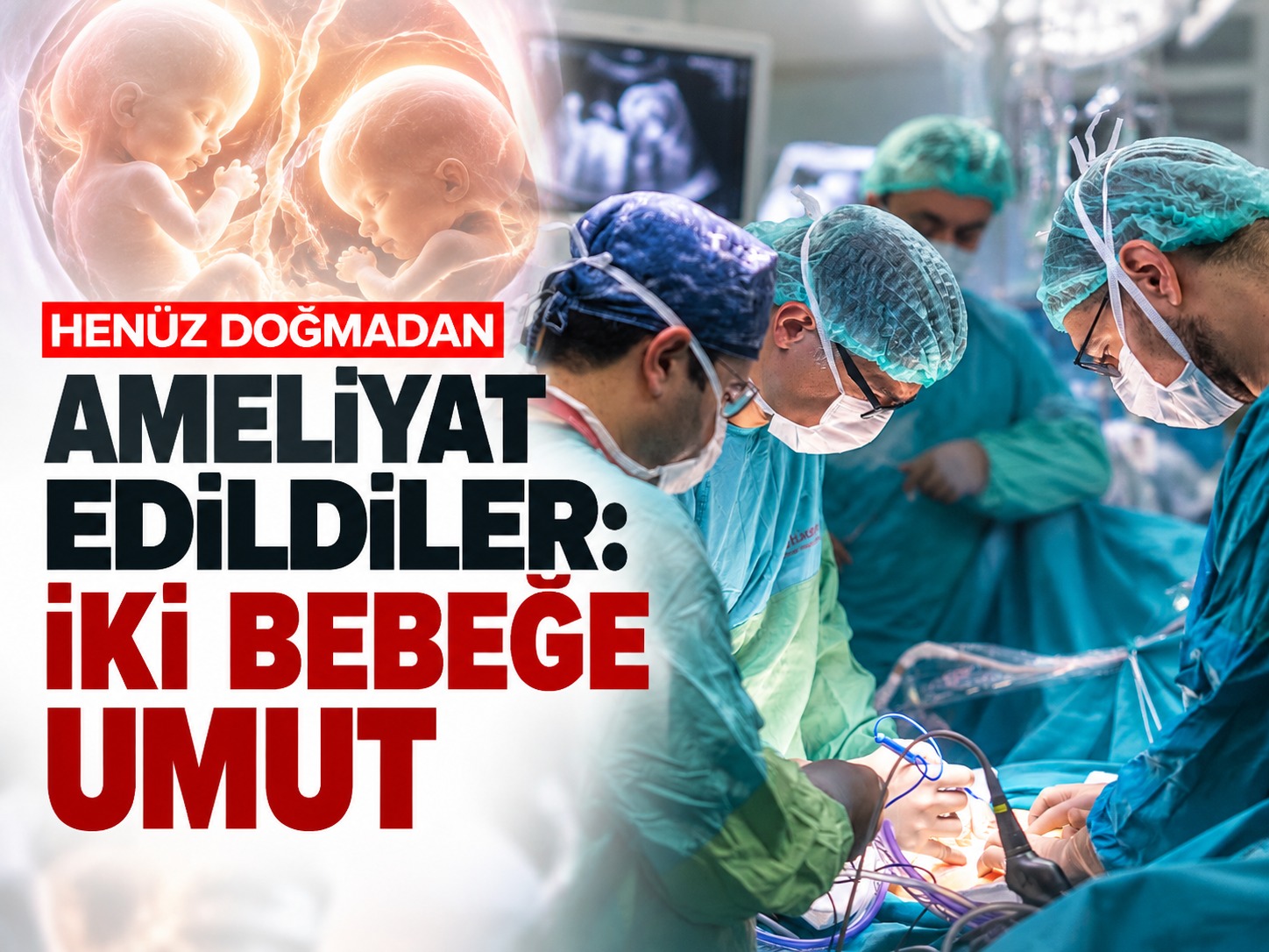 Henüz doğmadan ameliyat edildiler: İki bebeğe umut