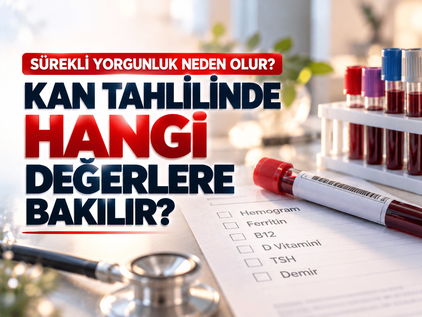 Sürekli yorgunluk neden olur? Kan tahlilinde hangi değerlere bakılır?