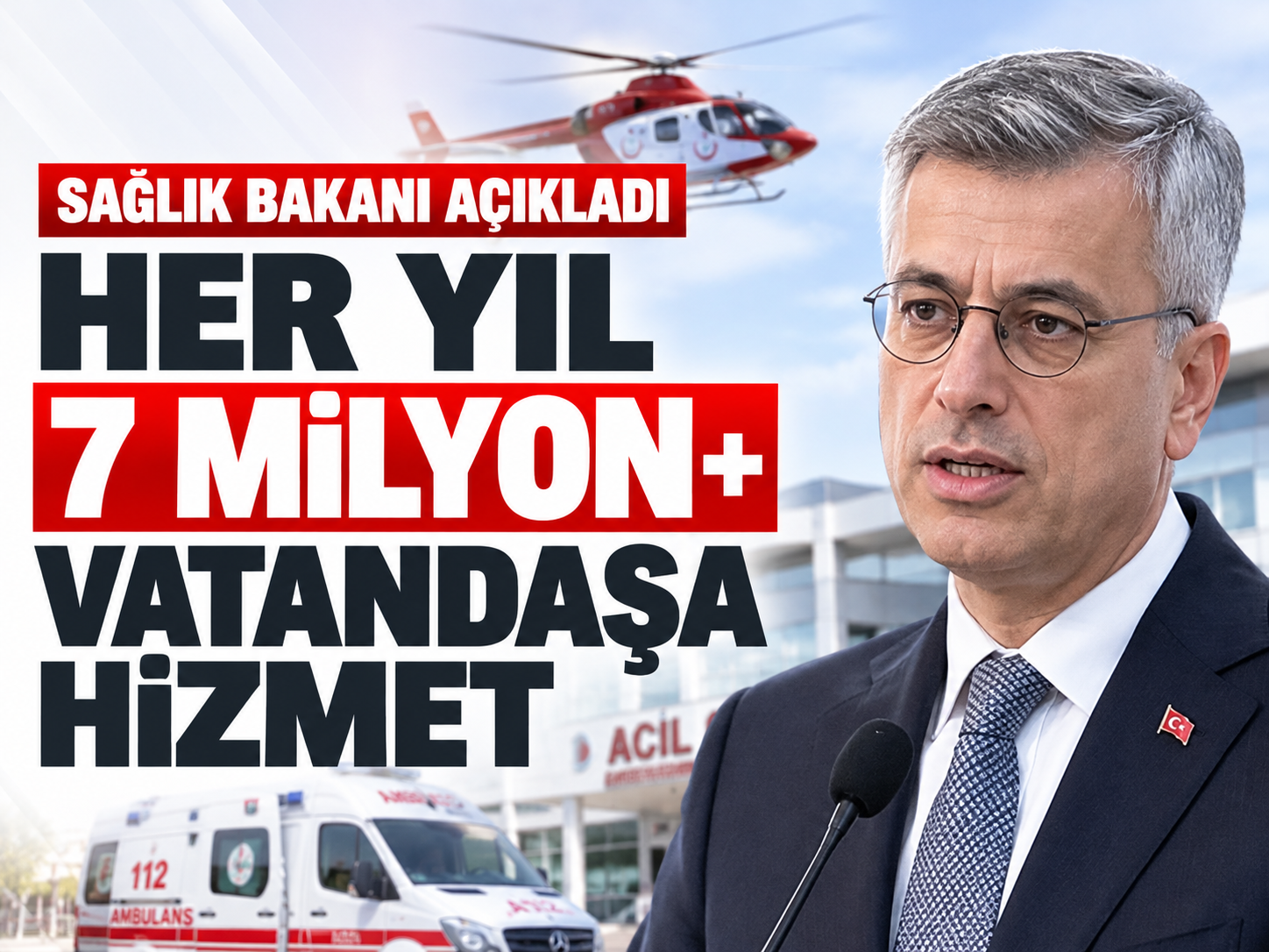Her yıl 7 milyonun üzerinde vatandaşa acil sağlık hizmeti